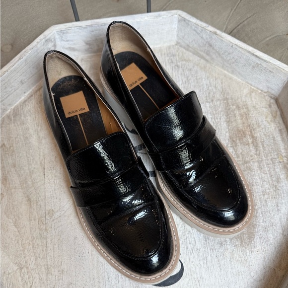 Dolce Vita Shoes - Dolce Vita Shiny Black Loafers size 9
